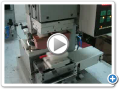 Close cup two color linear shuttle pad printing